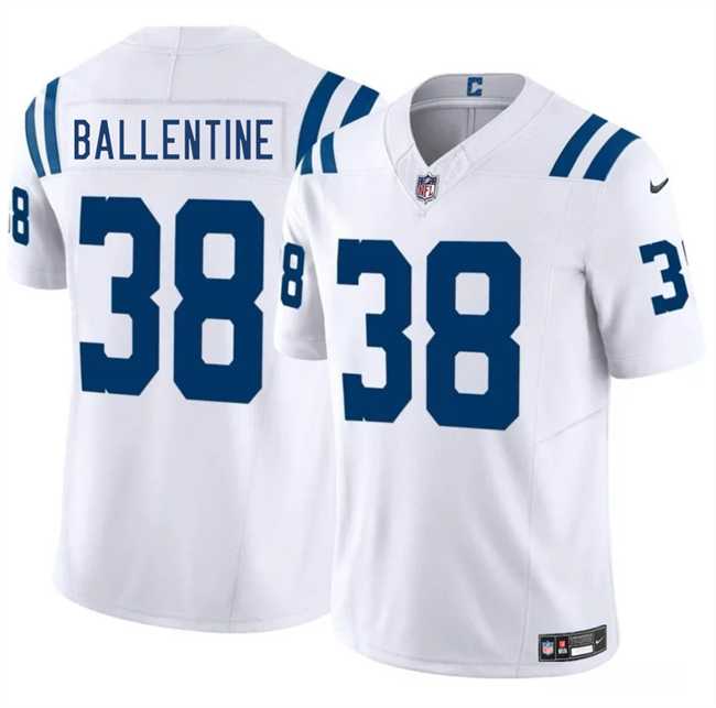 Men & Women & Youth Indianapolis Colts #38 Corey Ballentine White 2025 F.U.S.E. Vapor Limited Stitched Jersey